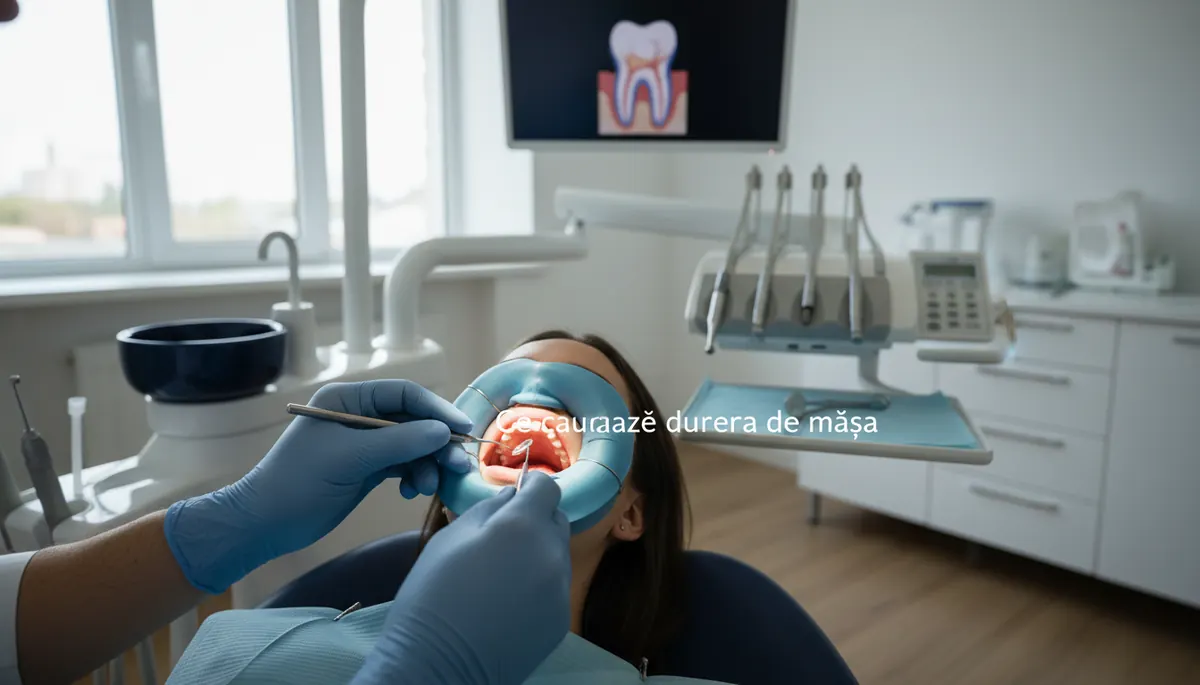 Radiografie dentară care arată o carie profundă la un molar