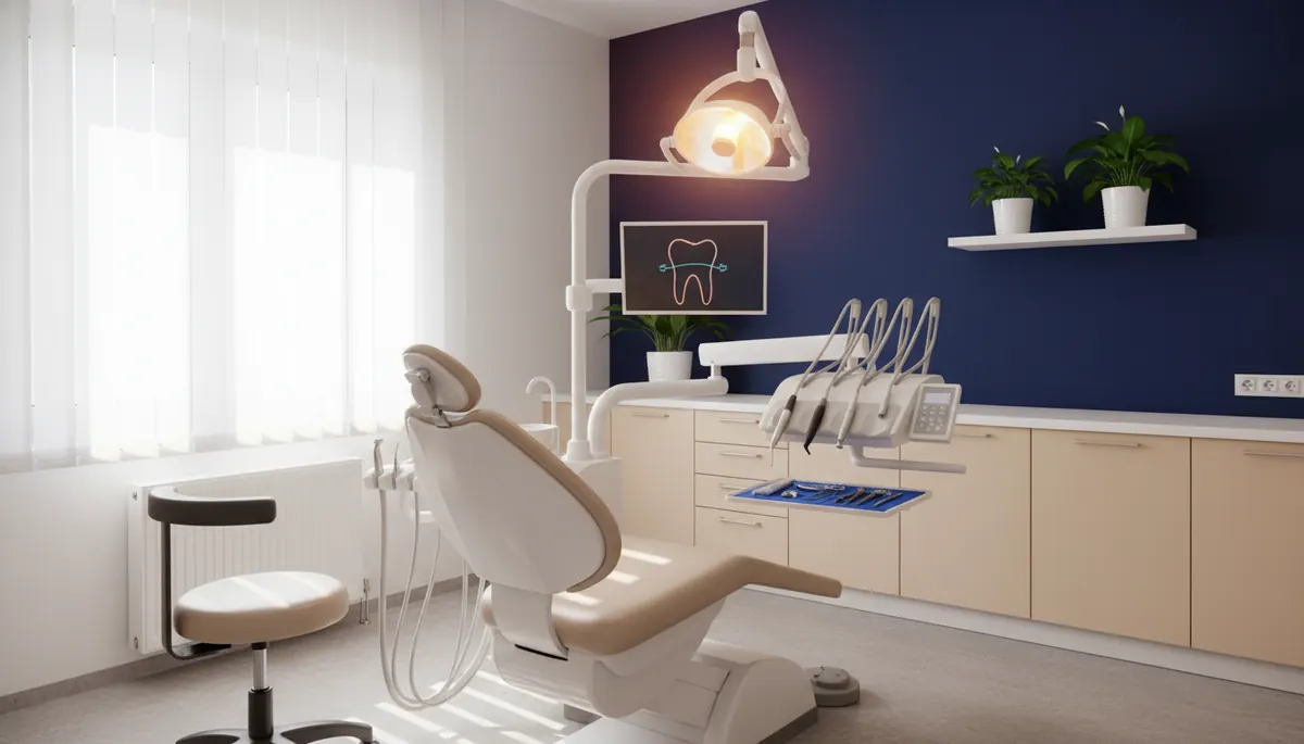 Cabinet de endodonție pregătit pentru tratamentul granulomului dentar 